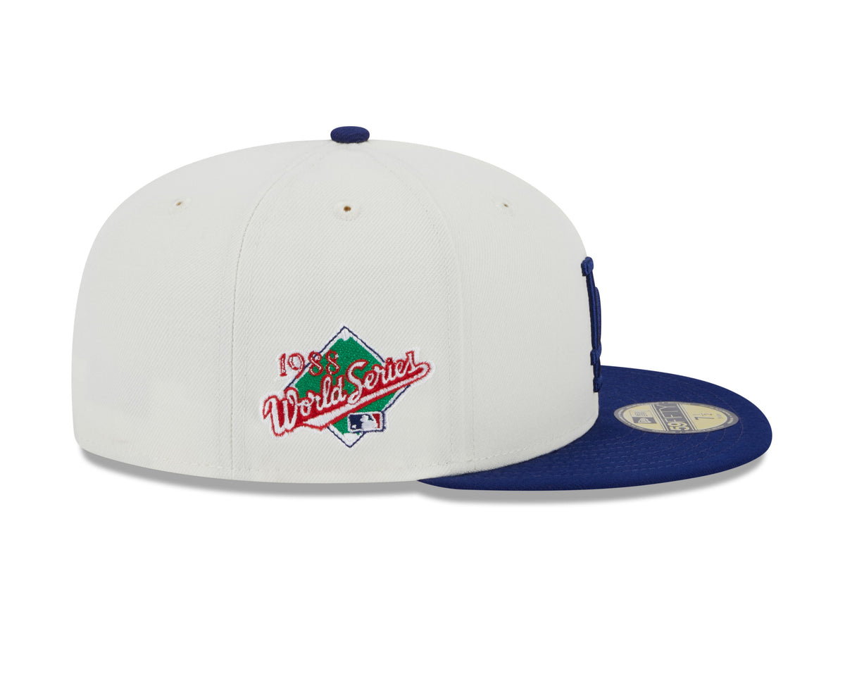 Los Angeles Dodgers 1988 World Series Cream/Royal New Era Retro 59FIFTY Fitted Hat product image 4, provided for visual