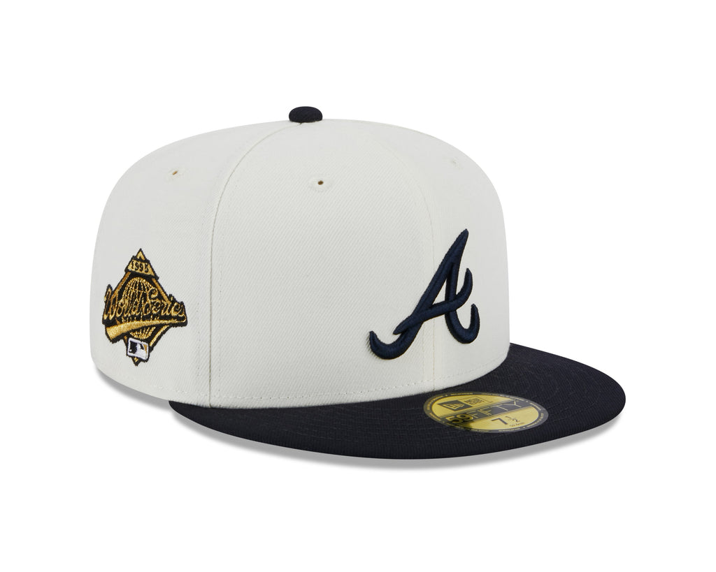 Atlanta Braves 1995 World Series Cream/Navy New Era Retro 59FIFTY Fitted Hat product image 1, provided for visual reference
