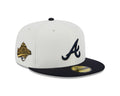 Atlanta Braves 1995 World Series Cream/Navy New Era Retro 59FIFTY Fitted Hat product image 1, provided for visual reference