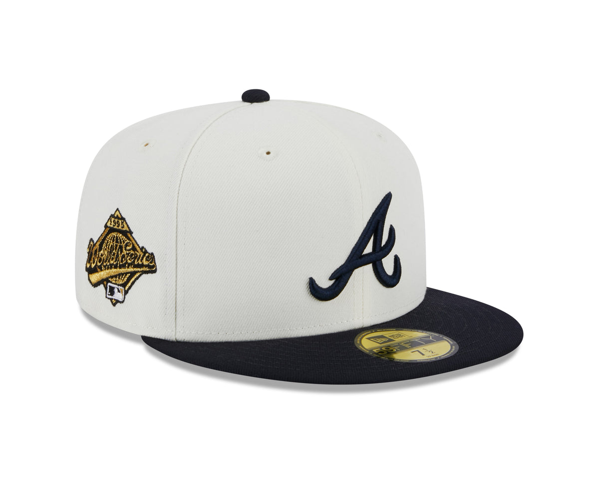 Atlanta Braves 1995 World Series Cream/Navy New Era Retro 59FIFTY Fitted Hat product image 1, provided for visual reference