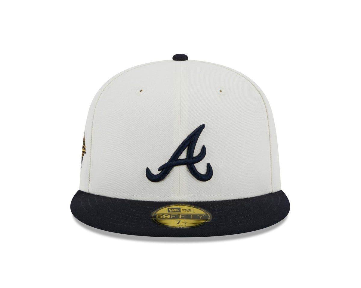 Atlanta Braves 1995 World Series Cream/Navy New Era Retro 59FIFTY Fitted Hat product image 2, provided for visual reference