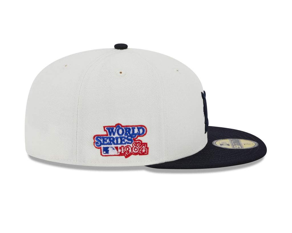 Detroit Tigers 1984 World Series Cream/Navy New Era Retro 59FIFTY Fitted Hat product image 4, provided for visual reference