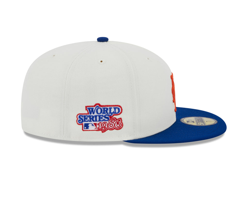 New York Mets 1982 World Series Cream/Royal New Era Retro 59FIFTY Fitted Hat product image 4, provided for visual reference