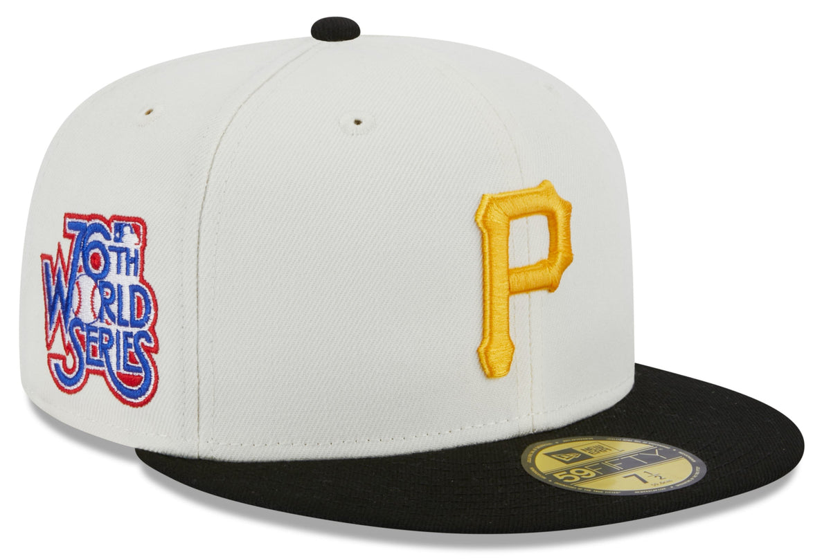 Pittsburgh Pirates 76th World Series Cream/Black New Era Retro 59FIFTY Fitted Hat product image 1, provided for visual