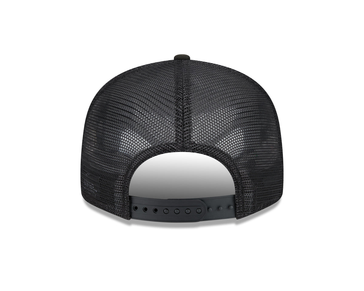 Chicago White Sox New Era Black Stacked 9FIFTY Mesh Trucker Snapback Hat product image 6, provided for visual reference and