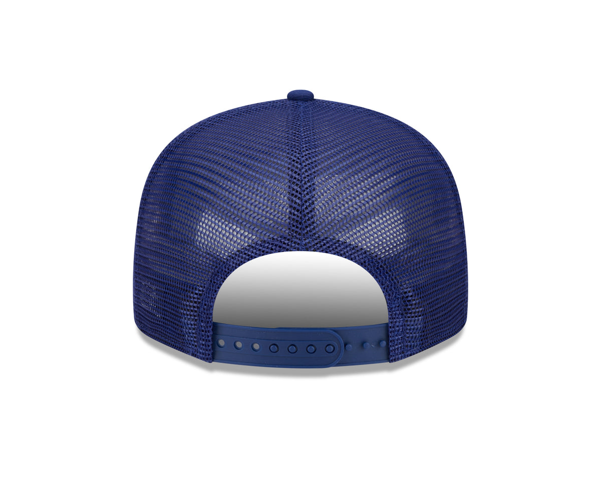 Brooklyn Dodgers New Era Blue Stacked 9FIFTY Mesh Trucker Snapback Hat product image 6, provided for visual reference and