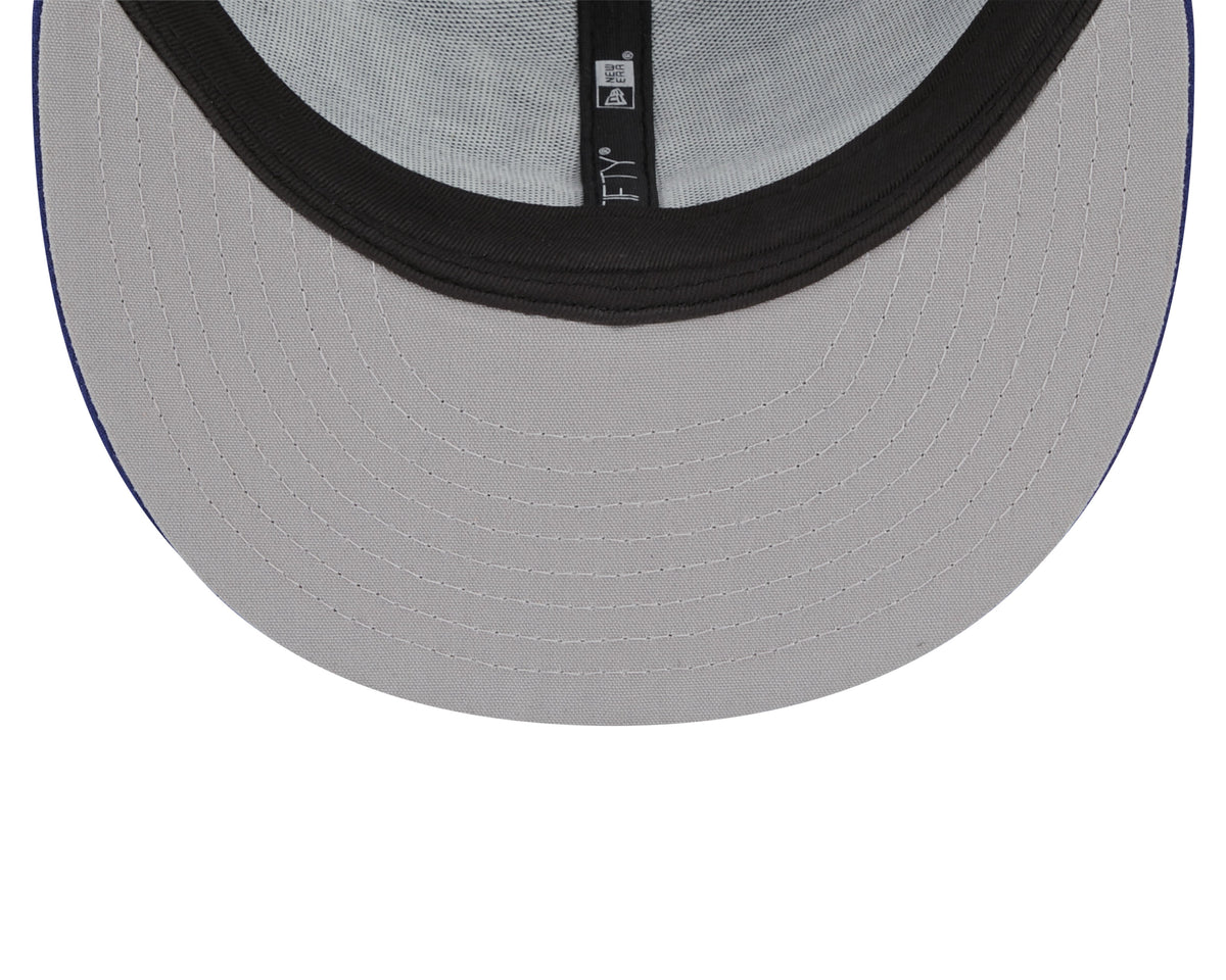 Brooklyn Dodgers New Era Blue Stacked 9FIFTY Mesh Trucker Snapback Hat product image 7, provided for visual reference and