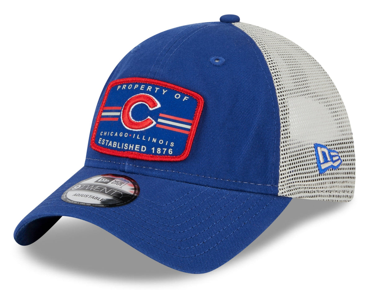 Chicago Cubs Royal Property 9TWENTY Adjustable Mesh Hat By New Era for Men product image 1, provided for visual reference