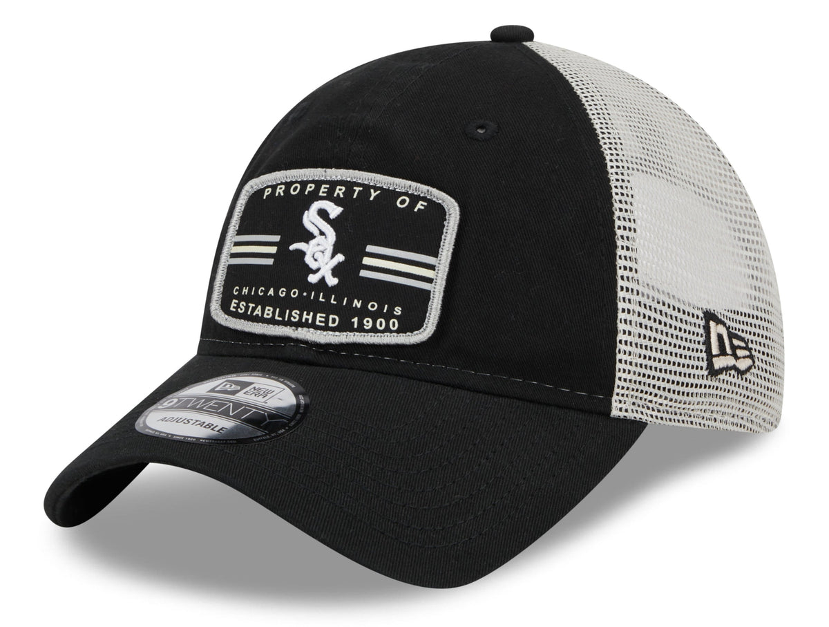 Chicago White Sox Property 9TWENTY Black Adjustable Mesh Hat By New Era for Men product image 1, provided for visual