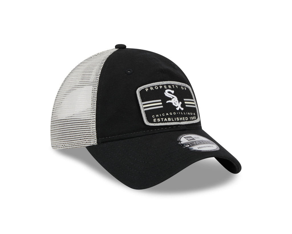 Chicago White Sox Property 9TWENTY Black Adjustable Mesh Hat By New Era for Men product image 3, provided for visual