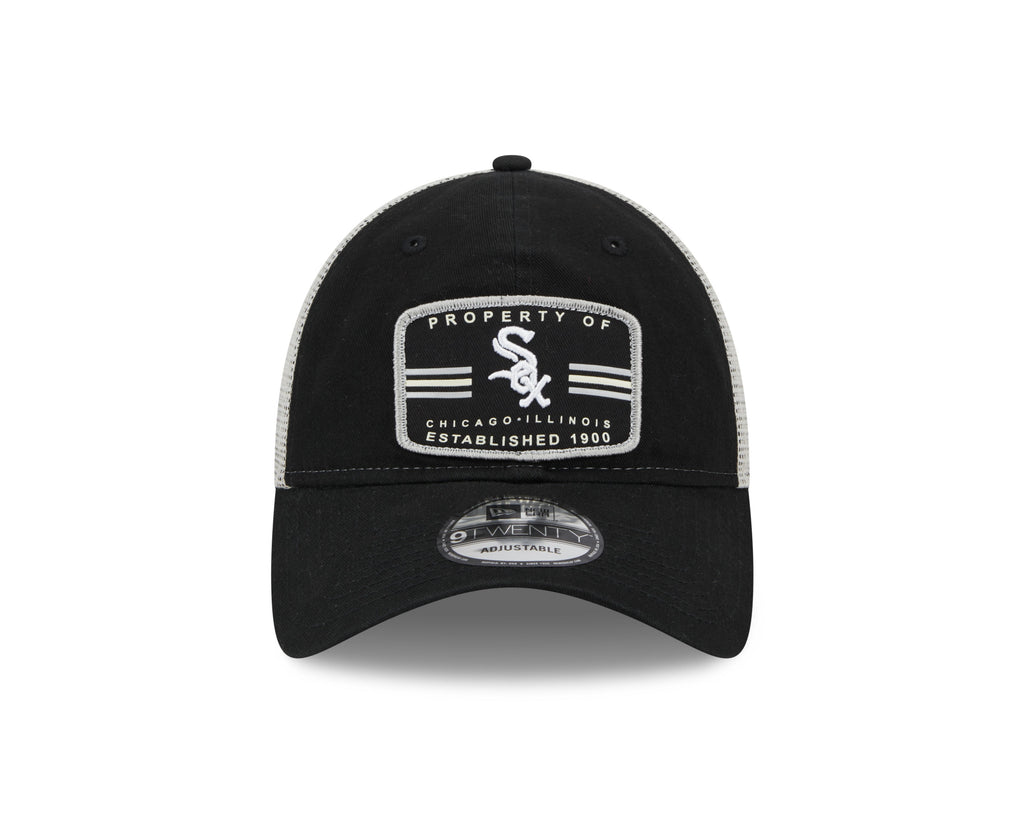 Chicago White Sox Property 9TWENTY Black Adjustable Mesh Hat By New Era for Men product image 2, provided for visual