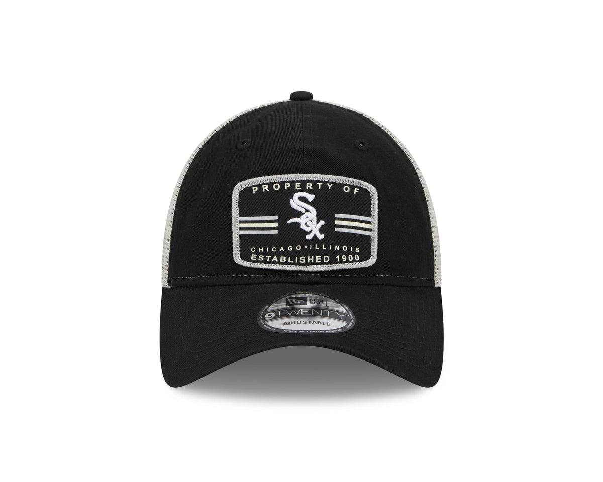 Chicago White Sox Property 9TWENTY Black Adjustable Mesh Hat By New Era for Men product image 2, provided for visual