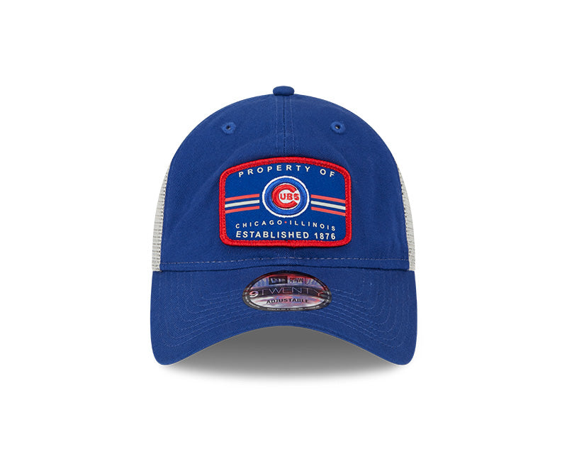 Chicago Cubs Bullseye Royal Property 9TWENTY Adjustable Mesh Hat By New Era for Men product image 2, provided for visual
