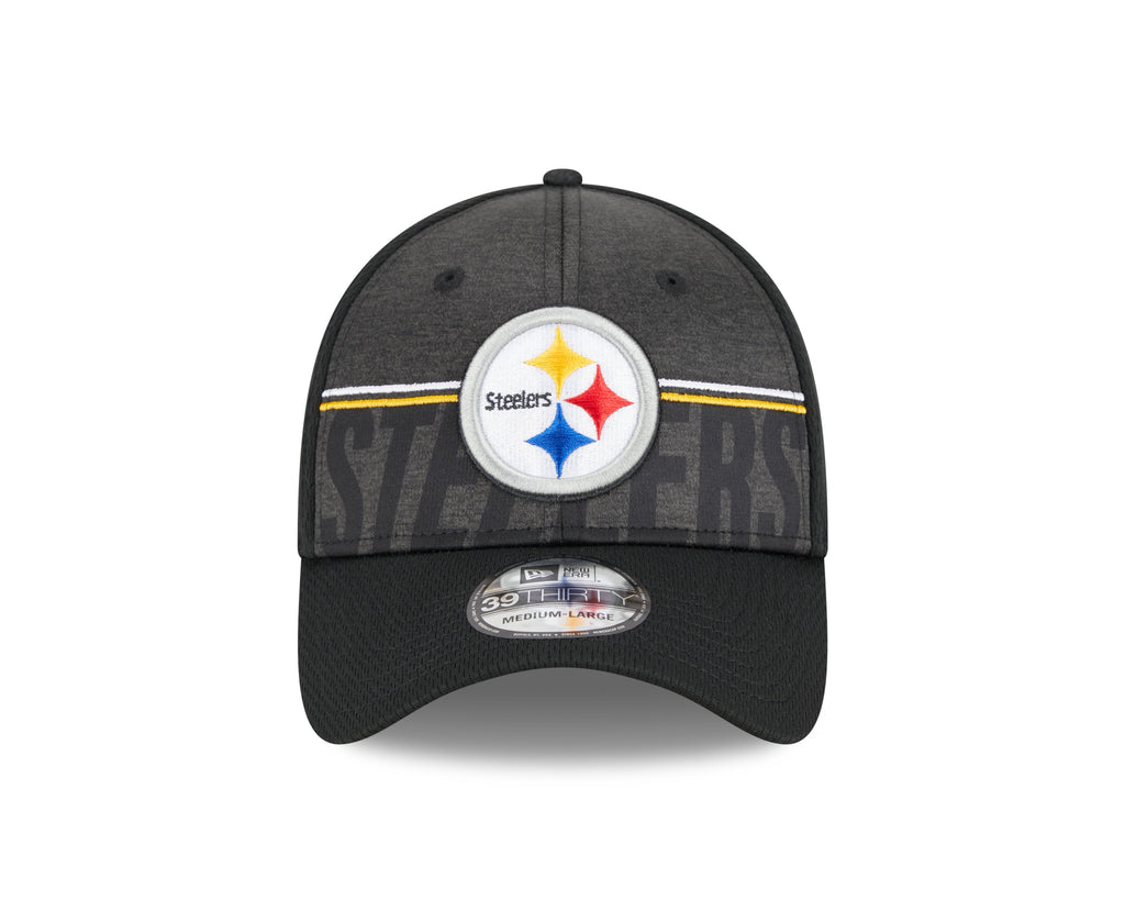 Pittsburgh Steelers New Era NFL 2023 Training Camp Black Primary Logo 39THIRTY Flex Fit Hat for Men product image 2,