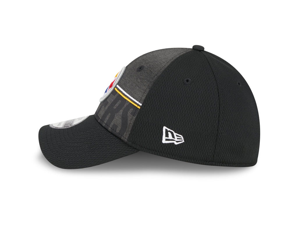 Pittsburgh Steelers New Era NFL 2023 Training Camp Black Primary Logo 39THIRTY Flex Fit Hat for Men product image 4,