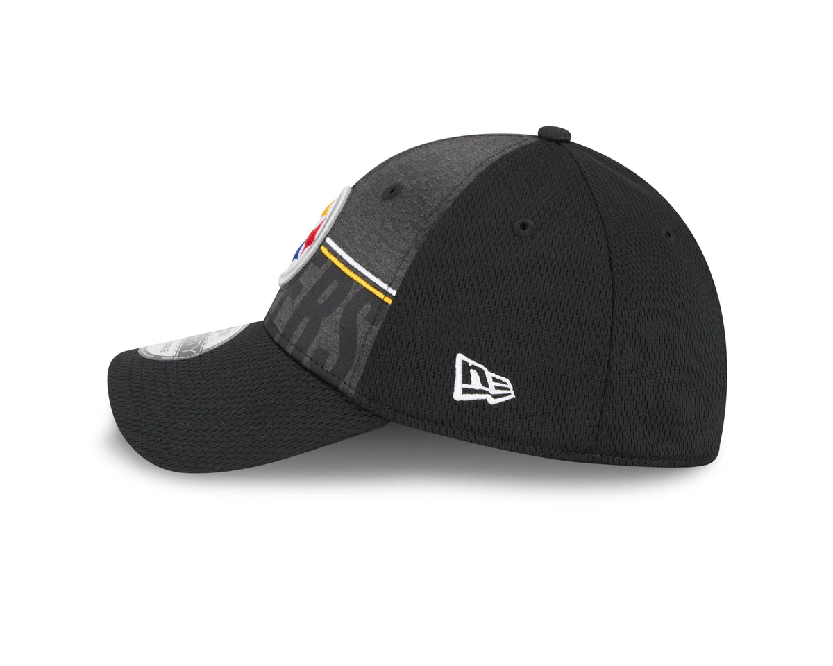 Pittsburgh Steelers New Era NFL 2023 Training Camp Black Primary Logo 39THIRTY Flex Fit Hat for Men product image 4,