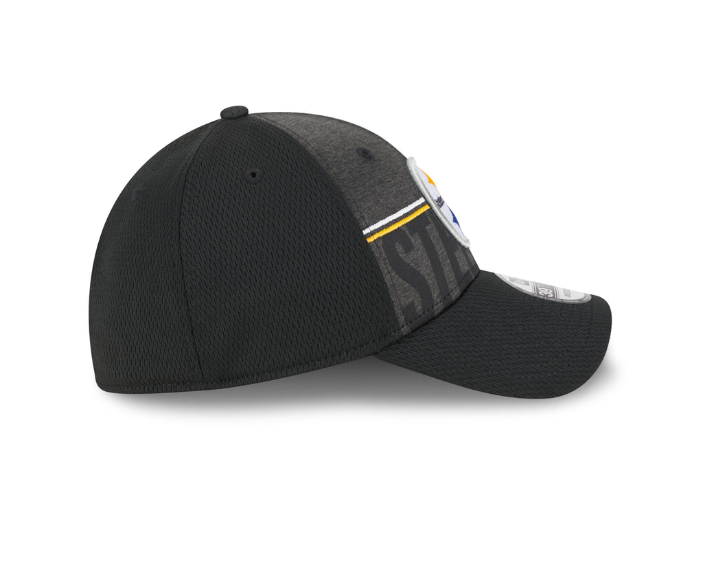 Pittsburgh Steelers New Era NFL 2023 Training Camp Black Primary Logo 39THIRTY Flex Fit Hat for Men product image 5,