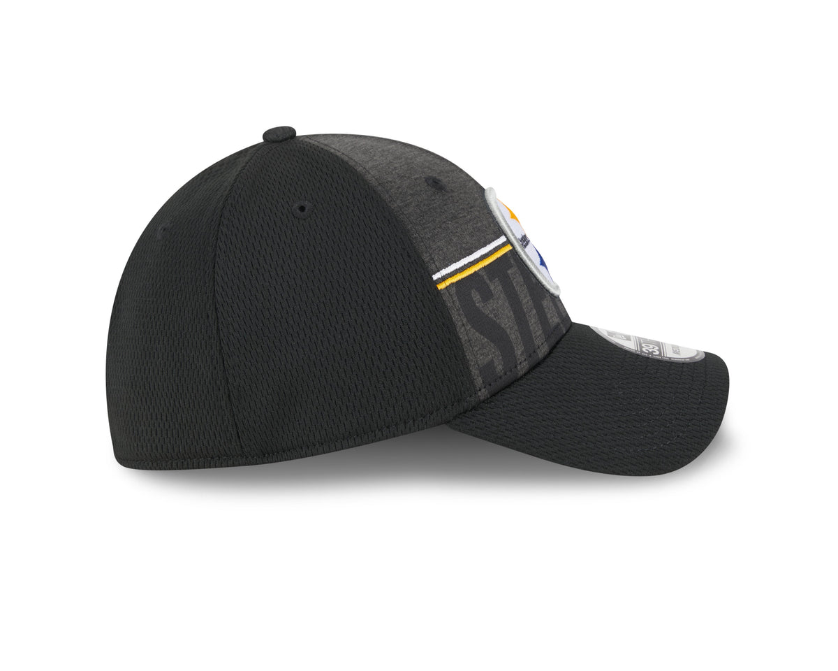 Pittsburgh Steelers New Era NFL 2023 Training Camp Black Primary Logo 39THIRTY Flex Fit Hat for Men product image 5,