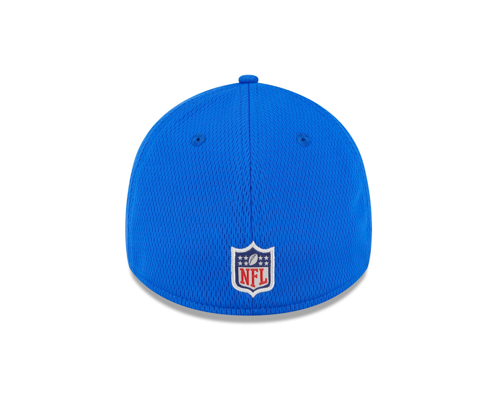 Los Angeles Rams New Era NFL 2023 Training Camp Blue Primary Logo 39THIRTY Flex Fit Hat for Men product image 6, provided