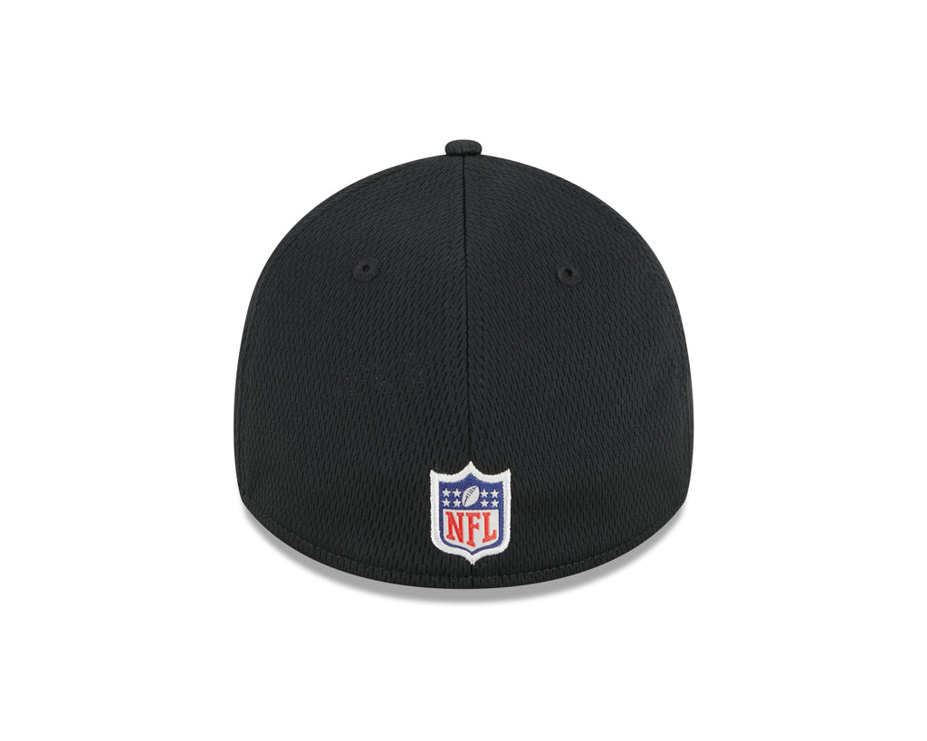 Las Vegas Raiders New Era NFL 2023 Training Camp Black Primary Logo 39THIRTY Flex Fit Hat for Men product image 7, provided