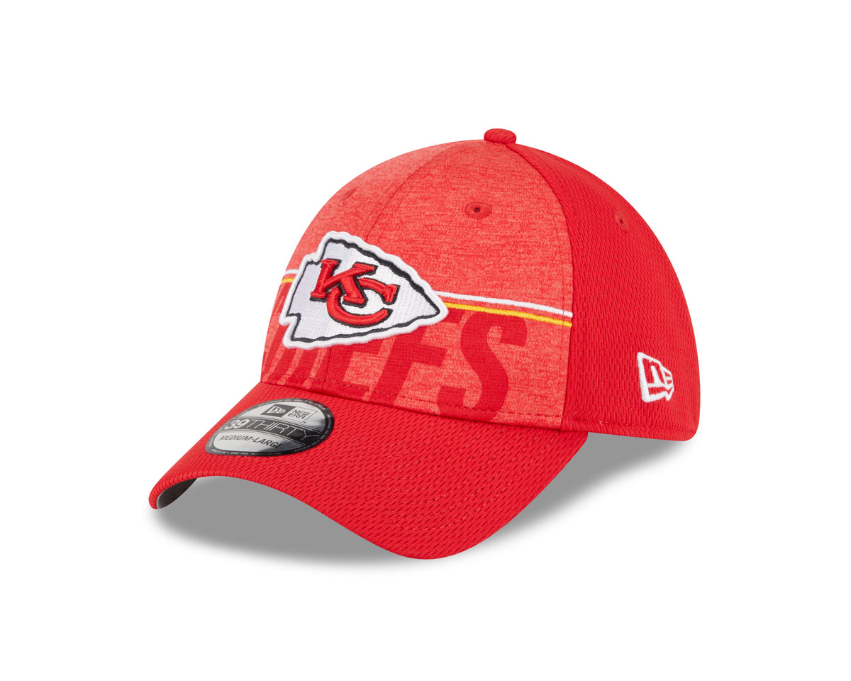 Kansas City Chiefs New Era NFL 2023 Training Camp Red Primary Logo 39THIRTY Flex Fit Hat for Men product image 1, provided