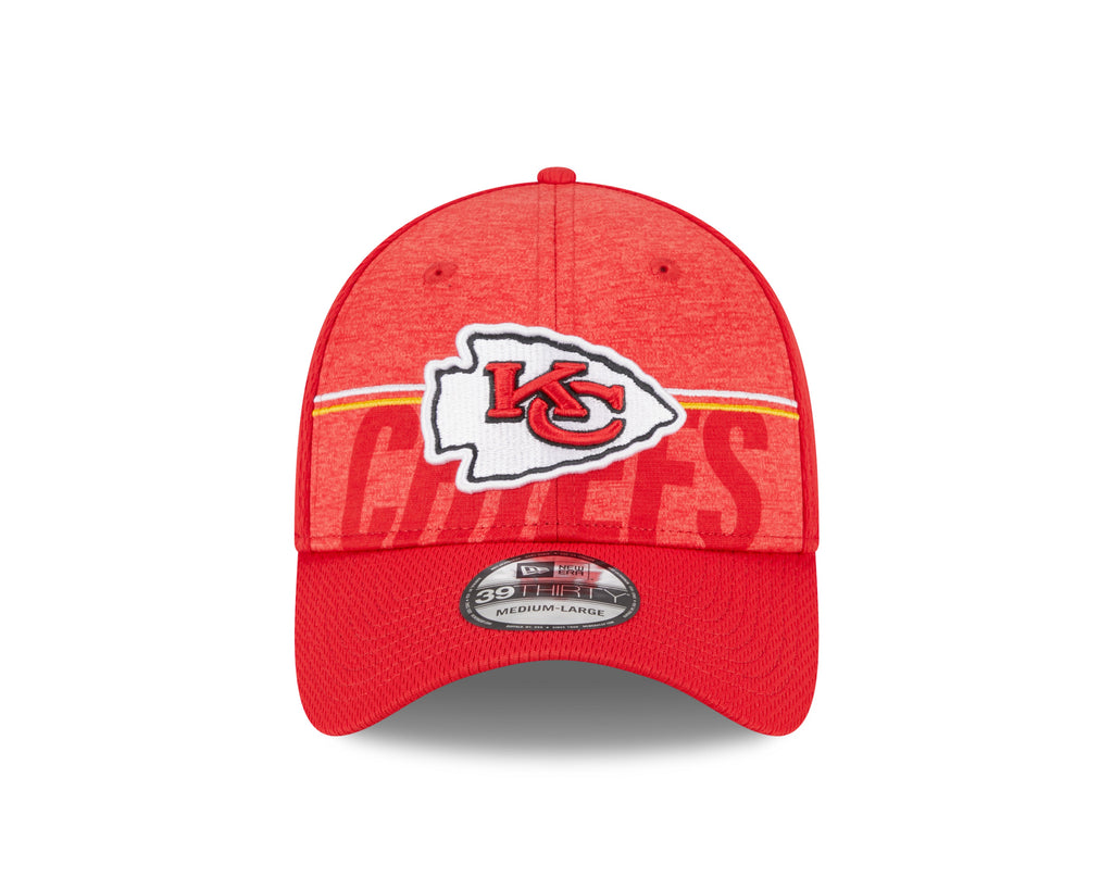 Kansas City Chiefs New Era NFL 2023 Training Camp Red Primary Logo 39THIRTY Flex Fit Hat for Men product image 2, provided