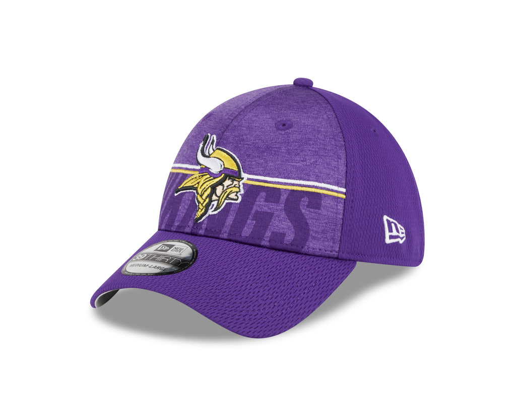 Minnesota Vikings New Era NFL 2023 Training Camp Purple Primary Logo 39THIRTY Flex Fit Hat for Men product image 2, provided
