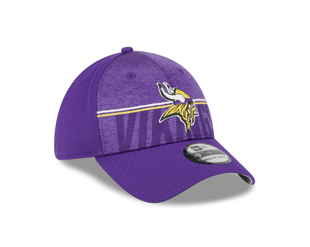 Minnesota Vikings New Era NFL 2023 Training Camp Purple Primary Logo 39THIRTY Flex Fit Hat for Men product image 4, provided