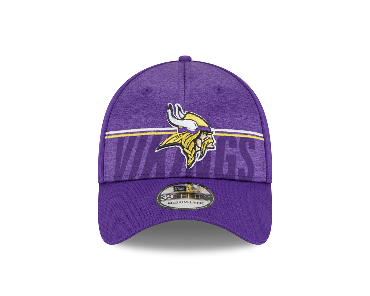 Minnesota Vikings New Era NFL 2023 Training Camp Purple Primary Logo 39THIRTY Flex Fit Hat for Men product image 3, provided