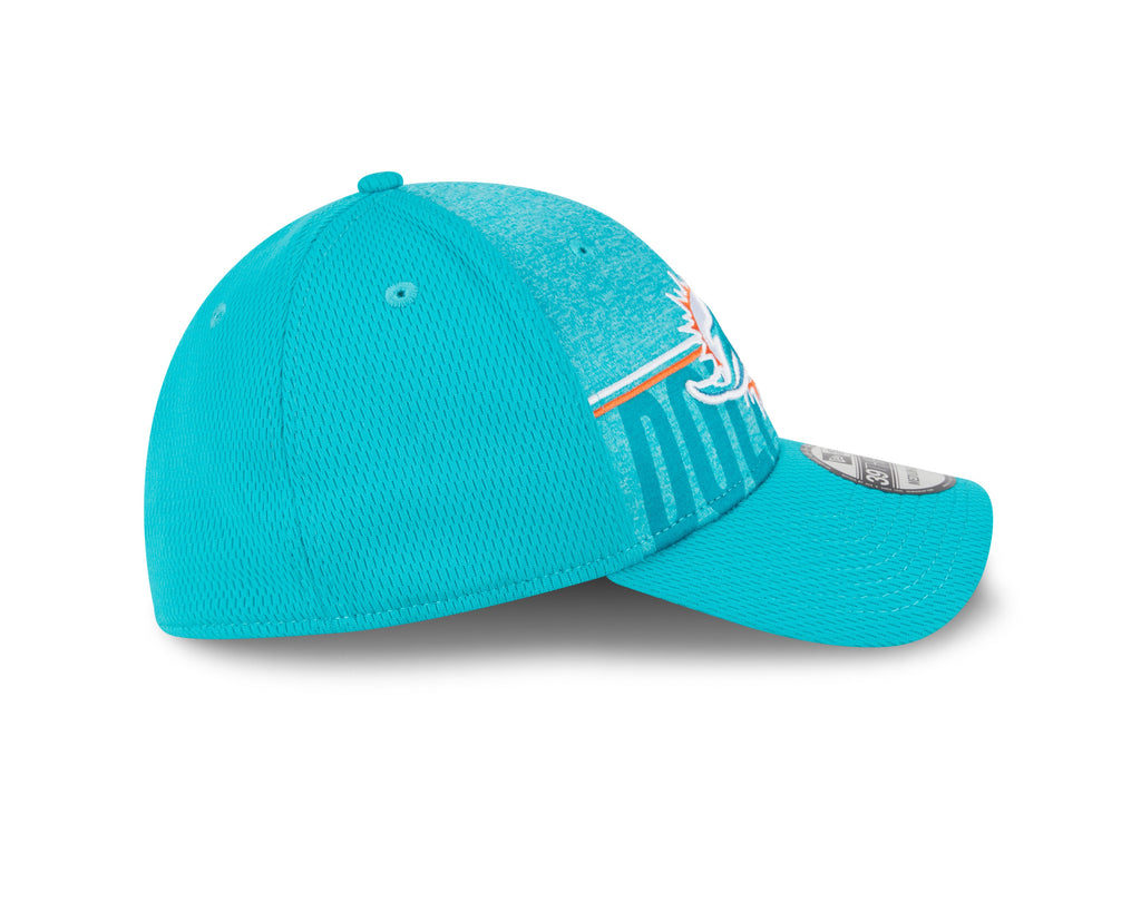 Miami Dolphins New Era NFL 2023 Training Camp Aqua Primary Logo 39THIRTY Flex Fit Hat for Men product image 5, provided for