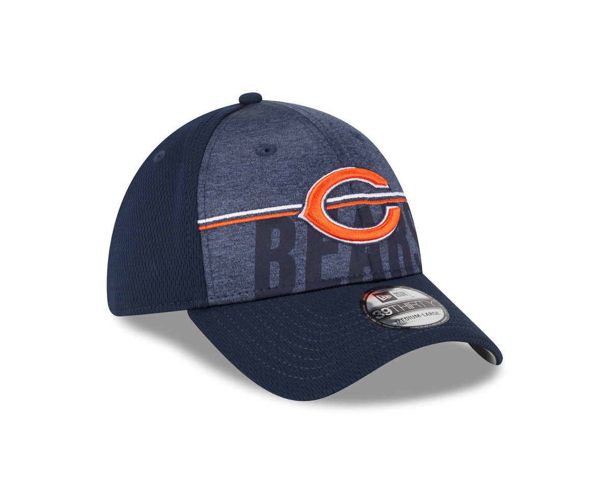 Chicago Bears New Era NFL 2023 Training Camp Navy Primary Logo 39THIRTY Flex Fit Hat for Men product image 3, provided for