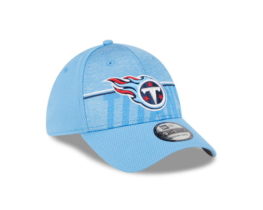 Tennessee Titans New Era NFL 2023 Training Camp Blue Primary Logo 39THIRTY Flex Fit Hat for Men product image 3, provided