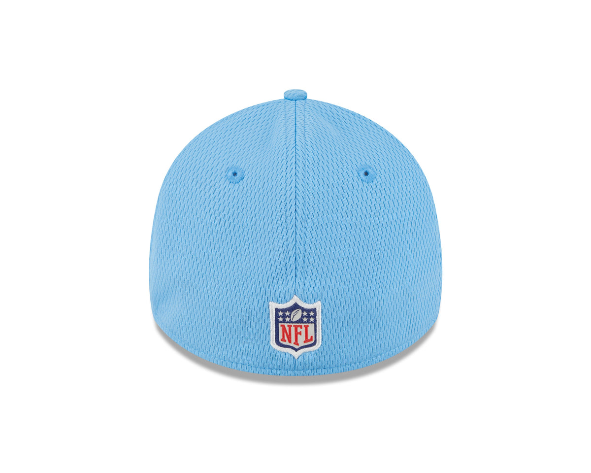 Tennessee Titans New Era NFL 2023 Training Camp Blue Primary Logo 39THIRTY Flex Fit Hat for Men product image 6, provided