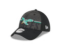 Philadelphia Eagles New Era NFL 2023 Training Camp Black Throwback Logo 39THIRTY Flex Fit Hat for Men product image 1,