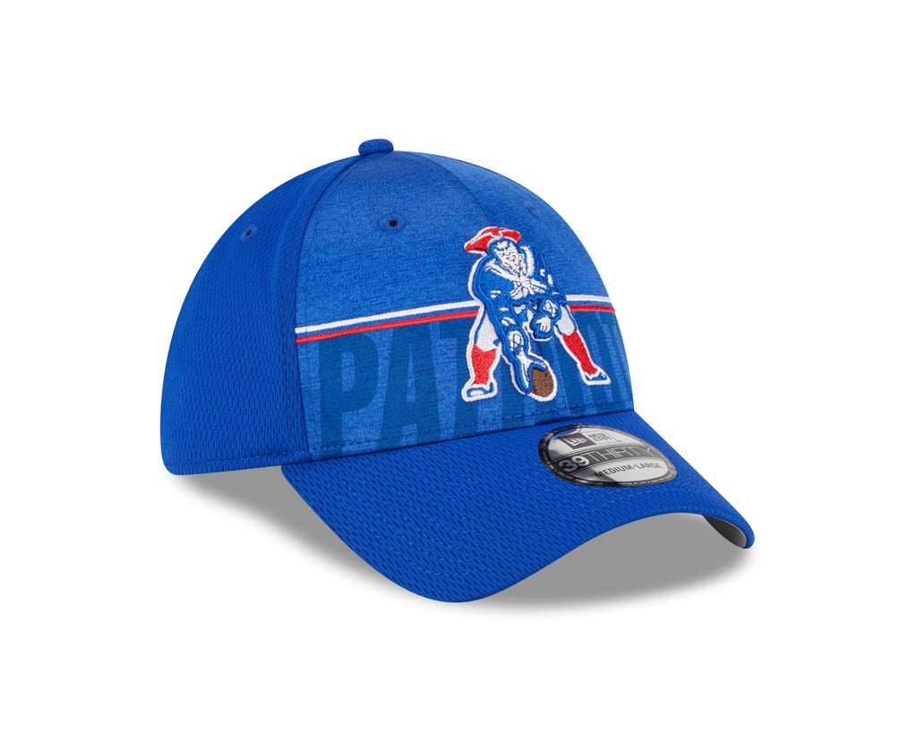 New England Patriots New Era NFL 2023 Training Camp Royal Throwback Logo 39THIRTY Flex Fit Hat for Men product image 4,