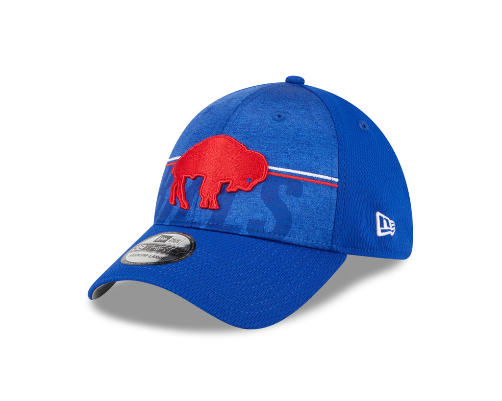 Buffalo Bills New Era NFL 2023 Training Camp Royal Blue Throwback Logo 39THIRTY Flex Fit Hat for Men product image 8,