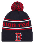 Boston Red Sox Navy New Era Marquee Cuffed Knit Hat with Pom product image 1, provided for visual reference and product
