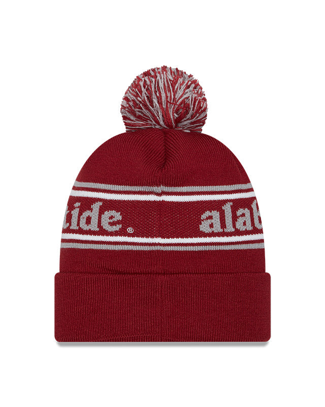 Alabama Crimson Tide Crimson New Era Marquee Cuffed Knit Hat with Pom product image 3, provided for visual reference and