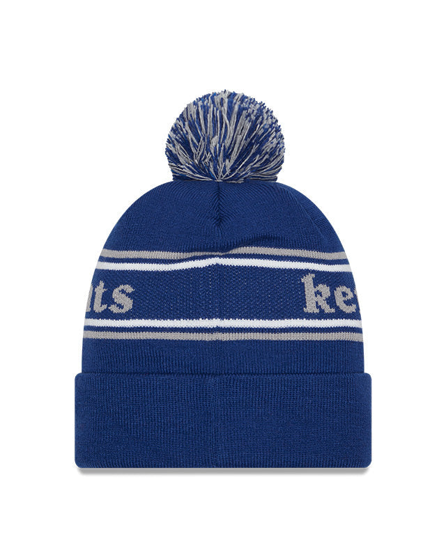 Kentucky Wildcats Blue New Era Marquee Cuffed Knit Hat with Pom product image 2, provided for visual reference and product