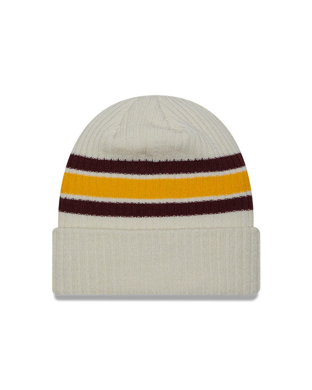 Arizona State Sun Devils New Era Off White Vintage Cuffed Knit Hat for Men product image 3, provided for visual reference