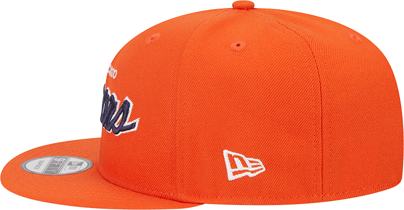Chicago Bears New Era Orange Script 9FIFTY Adjustable Snapback Hat product image 5, provided for visual reference and