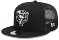 Chicago Bears New Era Primary Black and White Trucker 9FIFTY Snapback Hat product image 1, provided for visual reference and