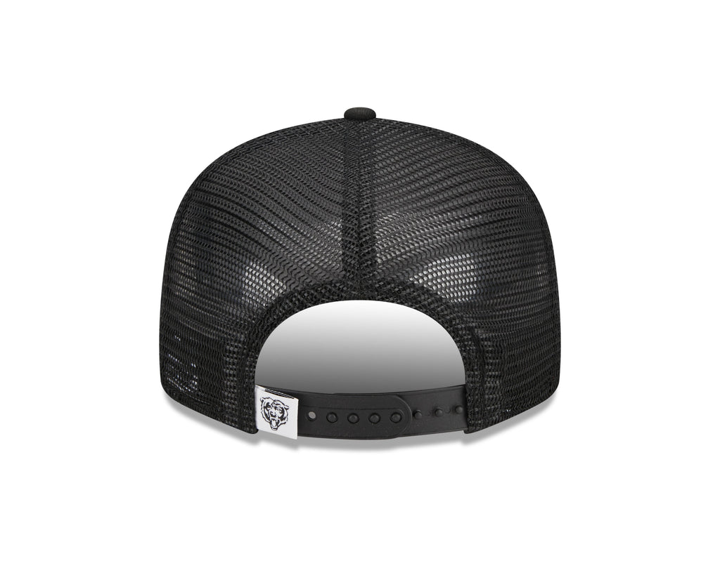 Chicago Bears New Era Primary Black and White Trucker 9FIFTY Snapback Hat product image 6, provided for visual reference and
