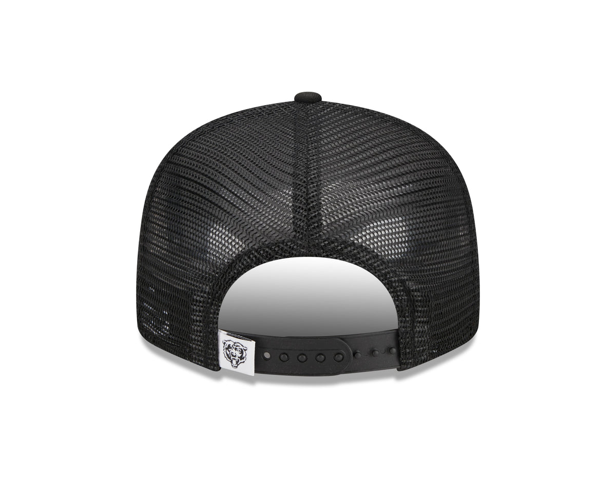 Chicago Bears New Era Primary Black and White Trucker 9FIFTY Snapback Hat product image 6, provided for visual reference and