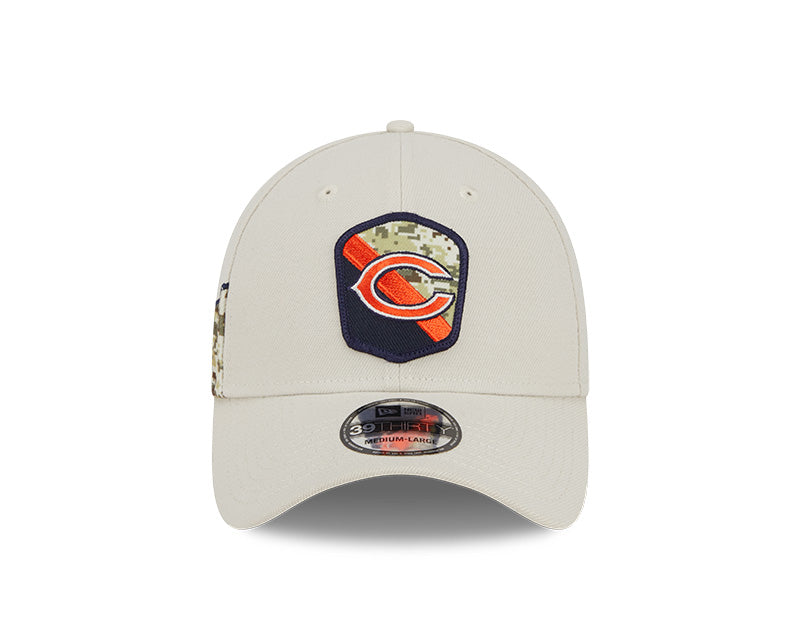 Chicago Bears New Era Stone 2023 Salute to Service Secondary Logo 39THIRTY Flex Hat for Men product image 2, provided for