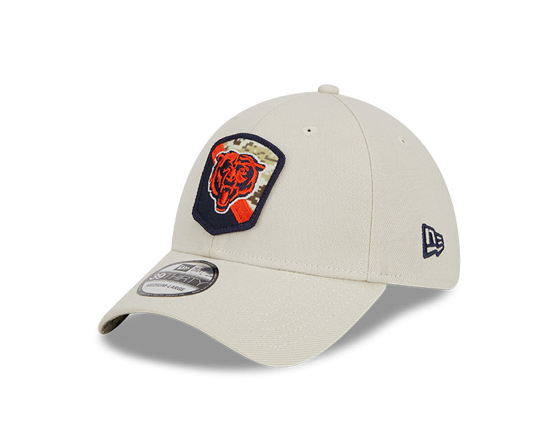 Chicago Bears New Era Stone 2023 Salute to Service Primary Logo 39THIRTY Flex Hat for Men product image 3, provided for