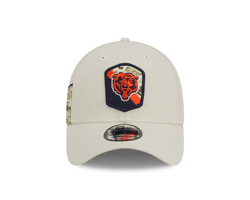 Chicago Bears New Era Stone 2023 Salute to Service Primary Logo 39THIRTY Flex Hat for Men product image 2, provided for