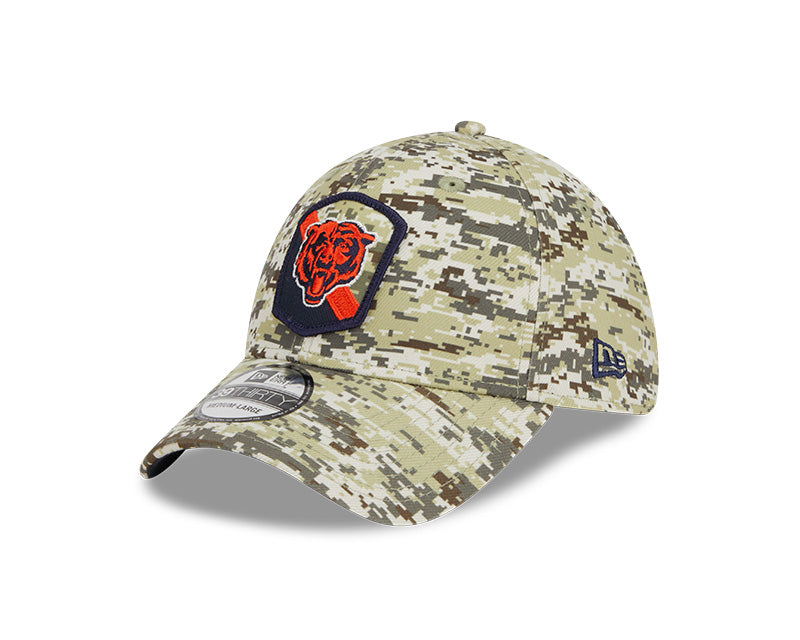 Chicago Bears New Era Camo 2023 Salute to Service Primary Logo 39THIRTY Flex Hat for Men product image 3, provided for