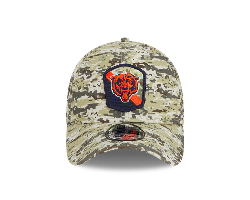 Chicago Bears New Era Camo 2023 Salute to Service Primary Logo 39THIRTY Flex Hat for Men product image 2, provided for