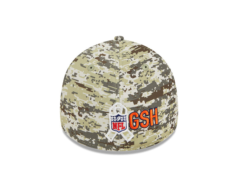 Chicago Bears New Era Camo 2023 Salute to Service Primary Logo 39THIRTY Flex Hat for Men product image 6, provided for